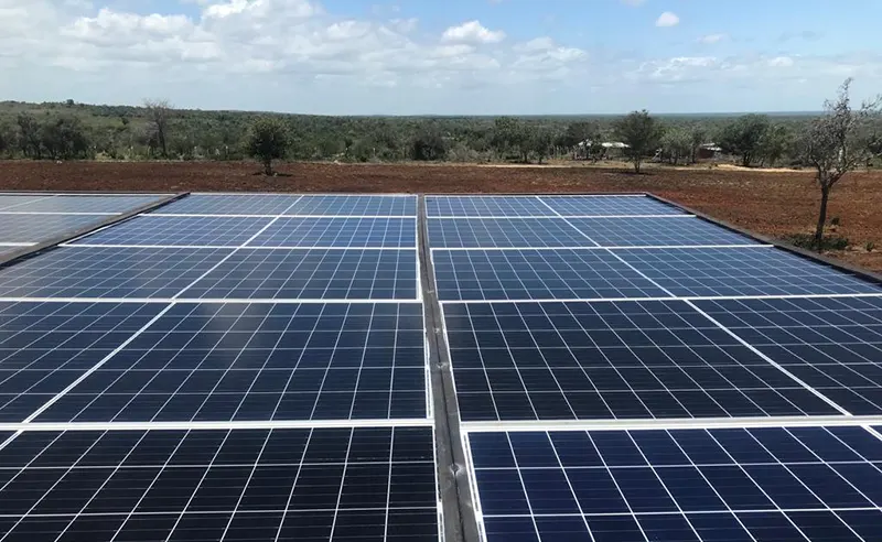 Completed photovoltaic system installation