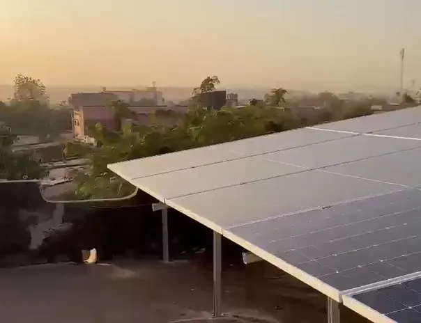 Residential solar ESS installation with rooftop solar panels in Mali