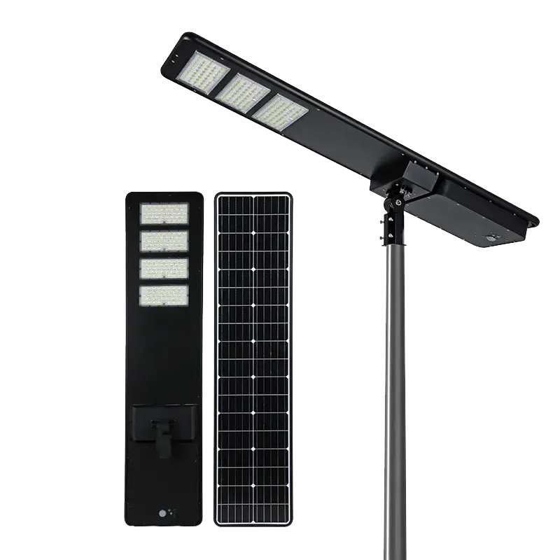 Đèn đường năng lượng mặt trời series 0278 - Cảnh quan trước và sau