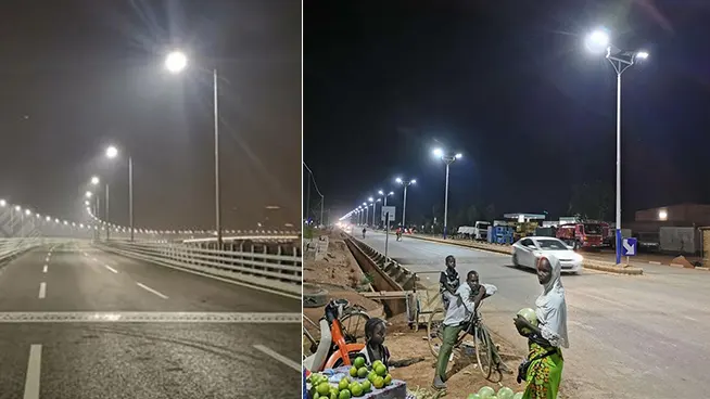 0418 Series Solar Street Light Case in Cameroon