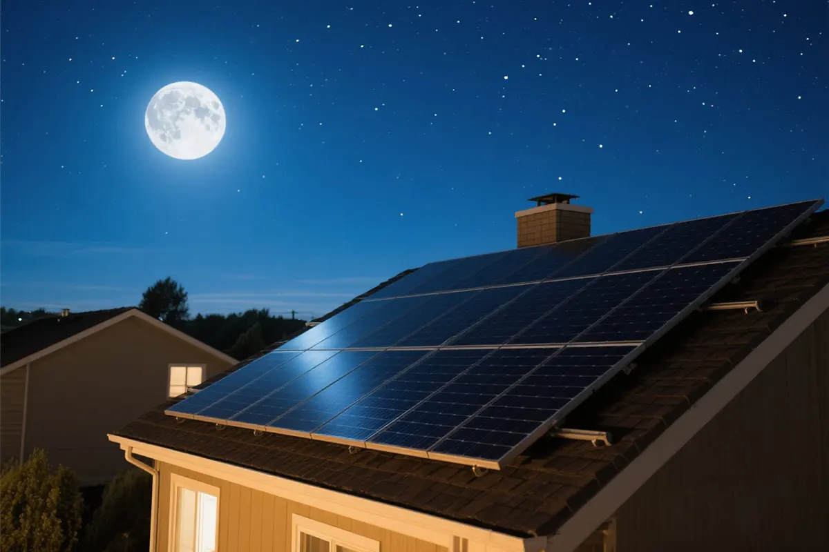 Solar panels don’t work at night