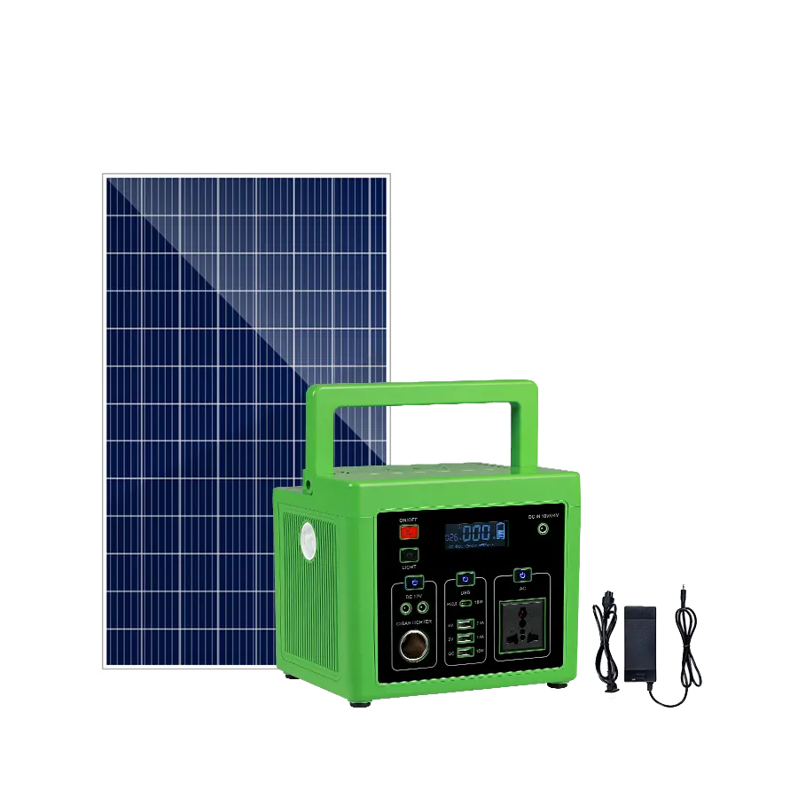 DQ1411 Portable Power System with Solar Panel and Accessories