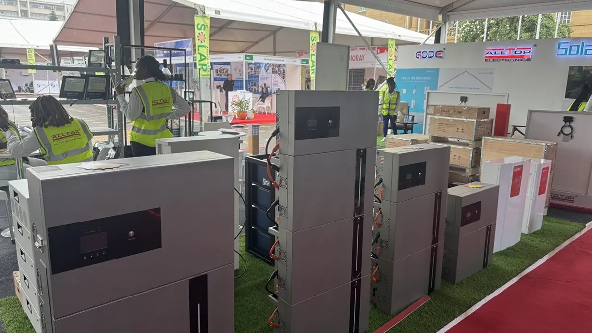GODE residential energy storage system on display during the Nairobi solar exhibition
