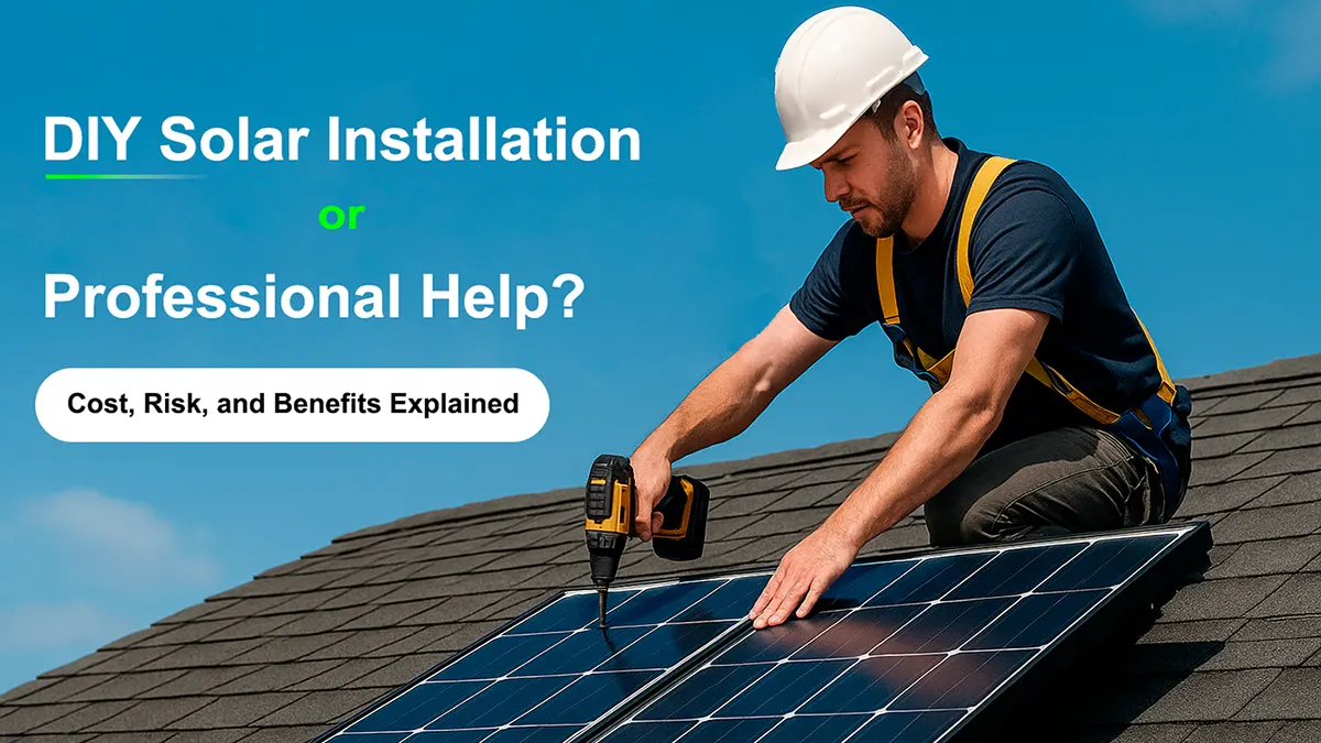 DIY Solar Panel Installation vs Professional Help – Cost, Risk, and Benefits