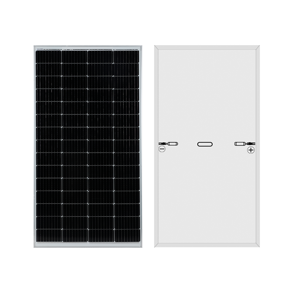 ST-M-300W monocrystalline solar panel 300W front and back view