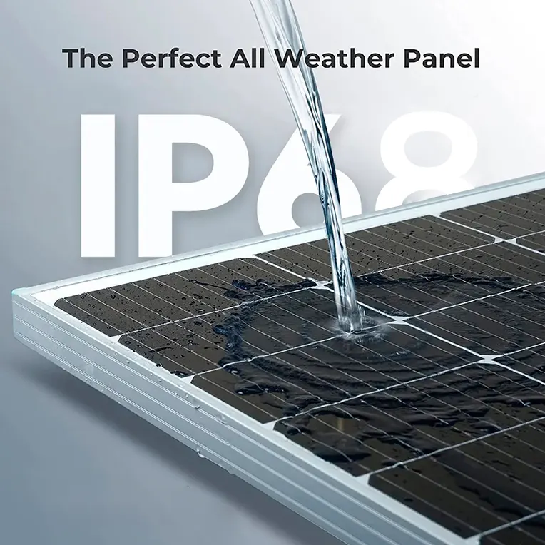 ST-M-550W solar panel and connectors featuring IP68 waterproof protection for durability and reliable outdoor performance