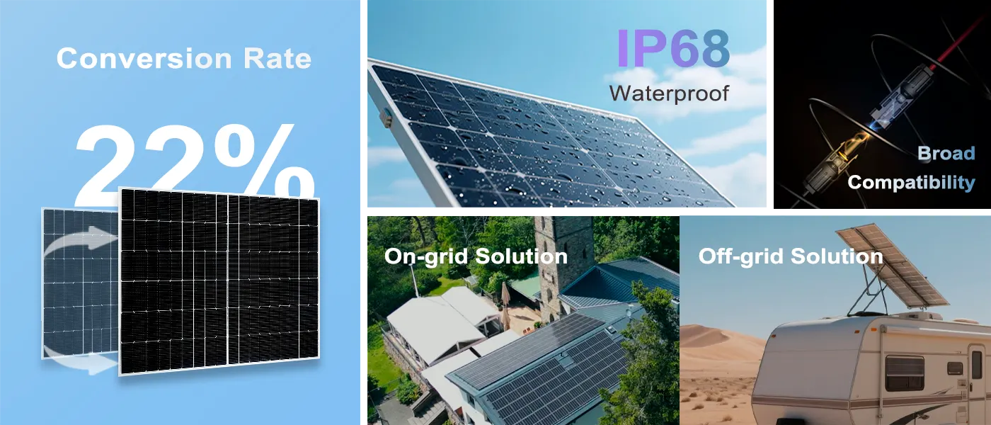 STM-450W solar panel ip68 22% efficiency 12year warranty on-grid and off-grid solution