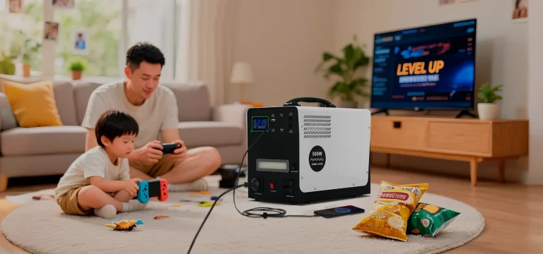 DQ1208 as a Home Backup Power Supply for Household Appliances During an Outage