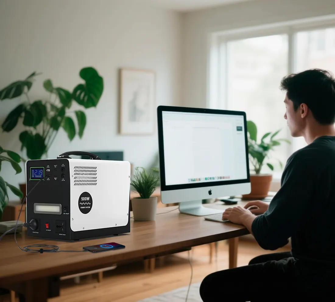 DQ1208 portable generator as backup power supply for computers and phones