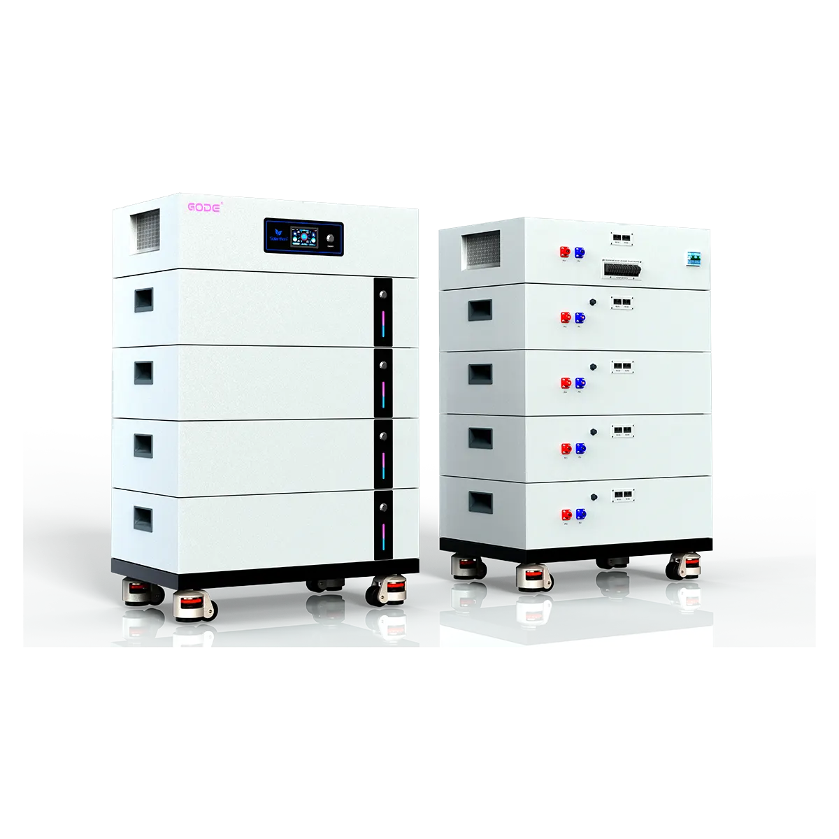 Front and back view of the DQ1912D10k-01 Residential All-in-one ESS