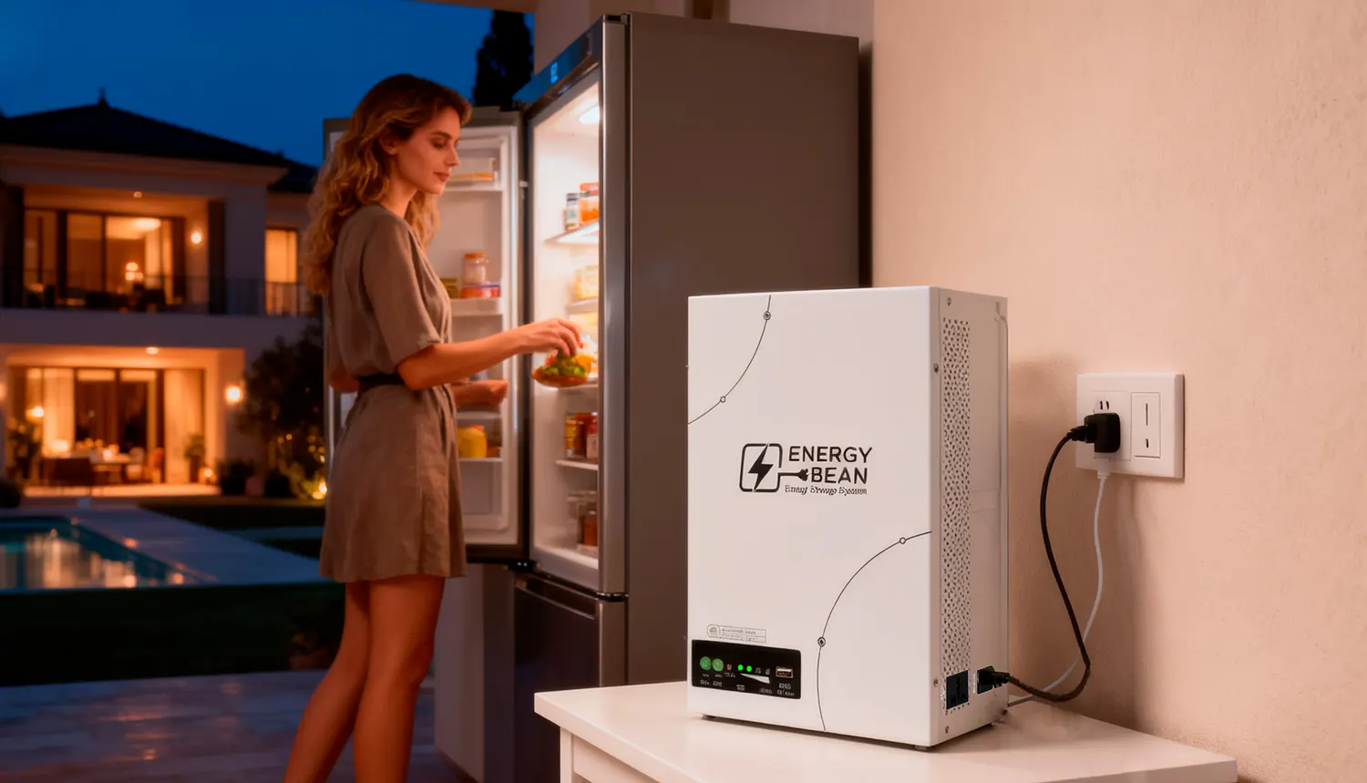 Use mains electricity to charge energy-Bean300