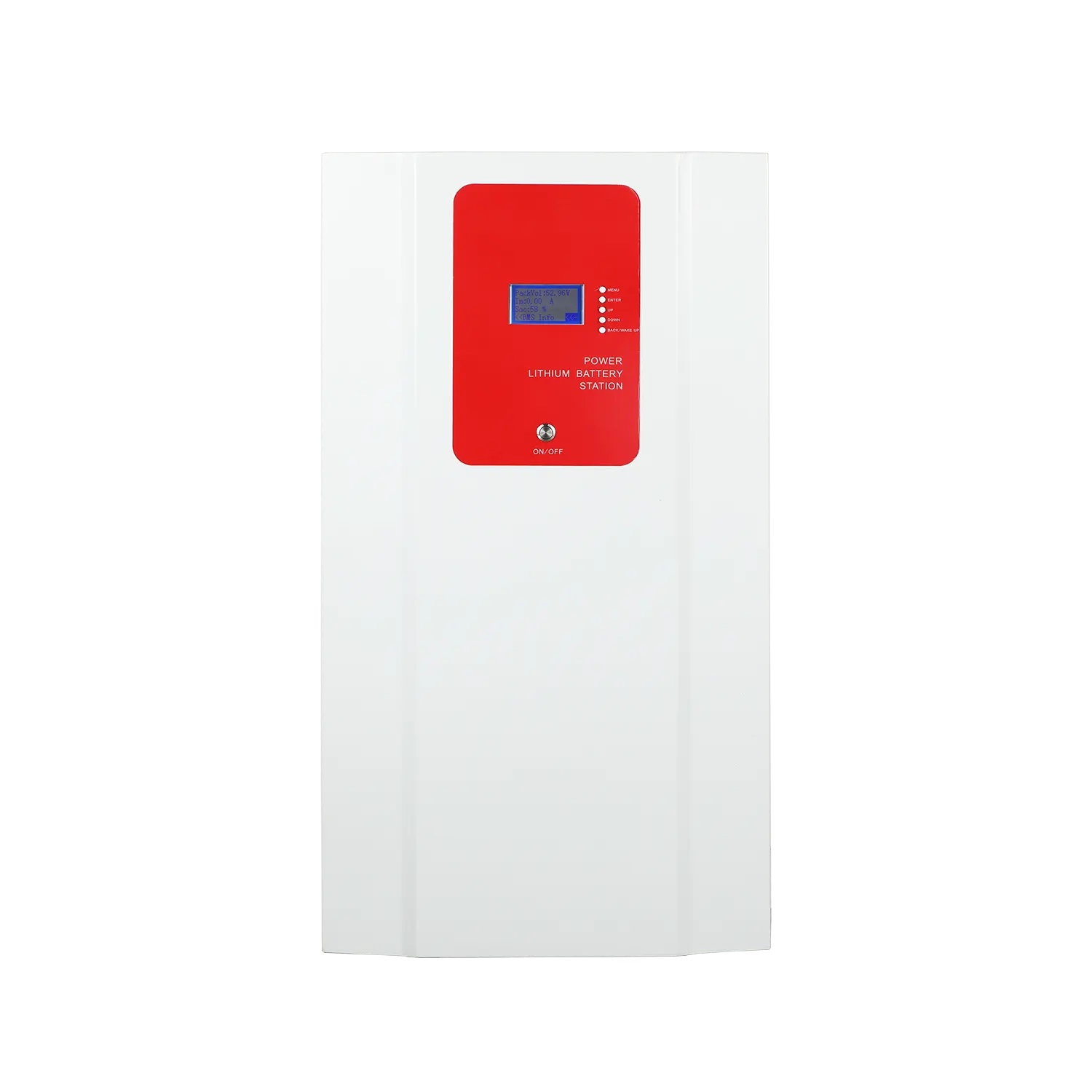 Front view of LF25200-02 25.6V 200Ah LiFePO4 battery pack