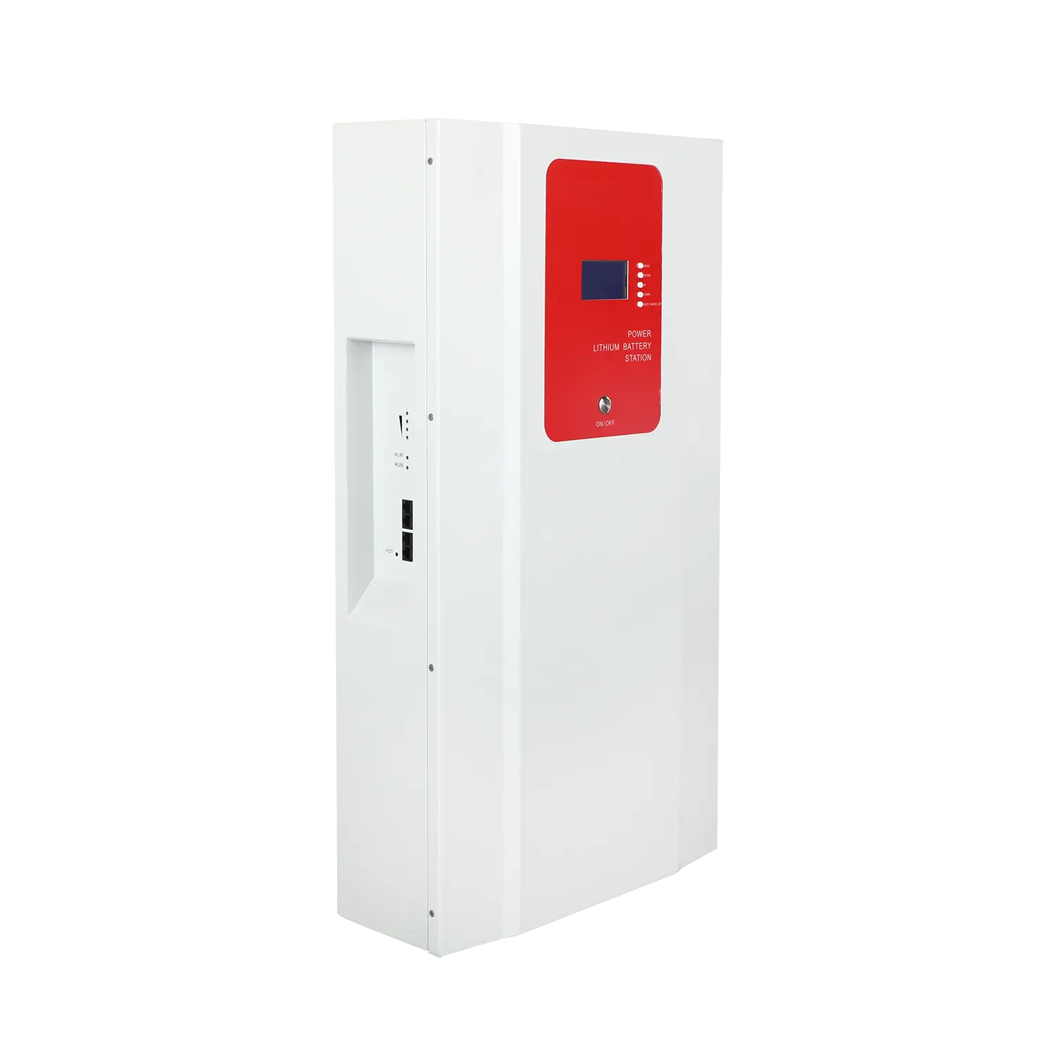 Left front view of LF25200-02 25.6V 200Ah LiFePO4 battery pack