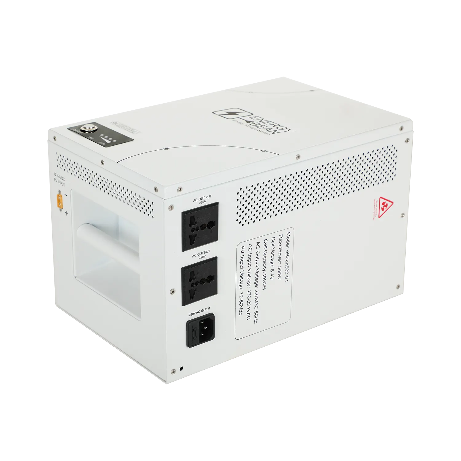 eBean500 Power Station Multi-angle View – Right, Top, and Bottom Design