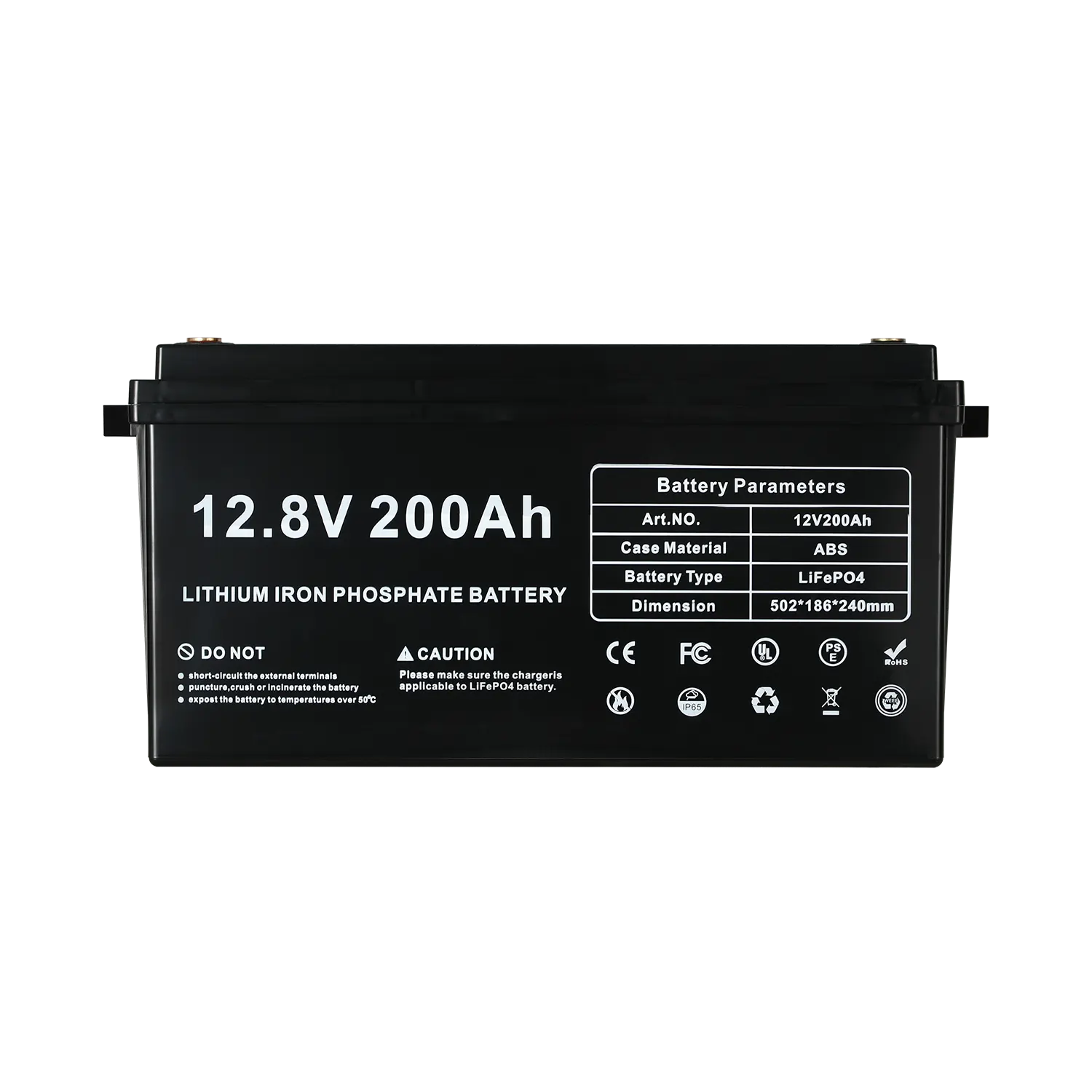 front view of LF12200-01 LA-to-Li battery pack