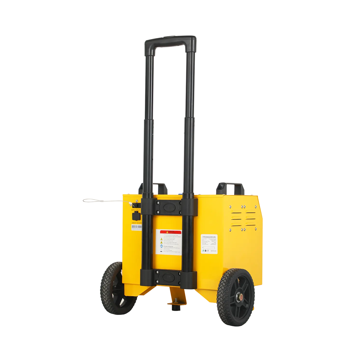 rear view of epull energy 3kw portable engineering power supply showing ventilation design and rear connections