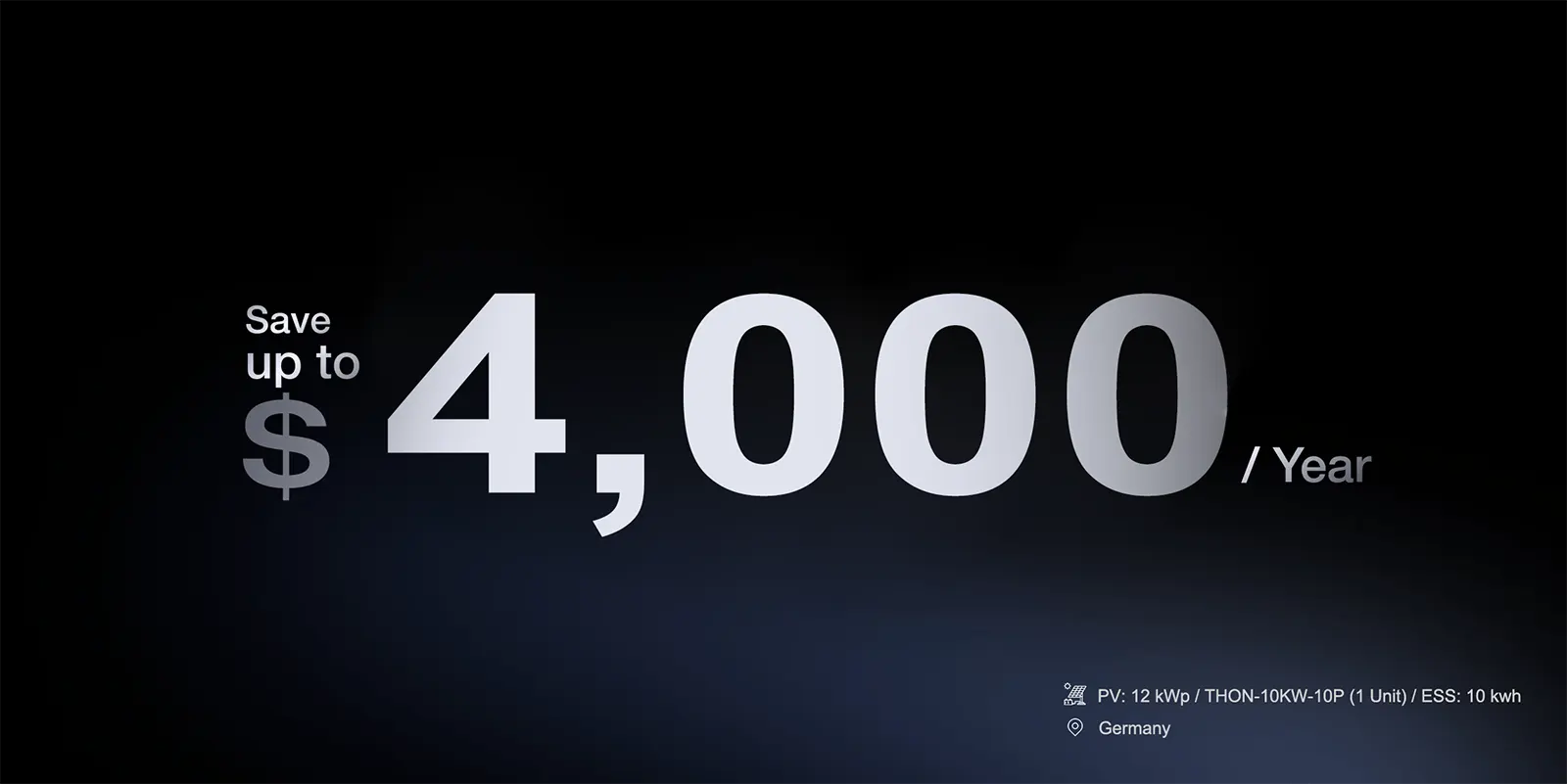 THON-10KW-10P hybrid inverter with 12 kWp PV and 10 kWh ESS can save $4,000 annually in Germany