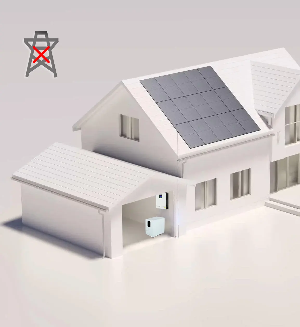 THON Hybrid Inverters MLS-UPS providing uninterrupted power for essential loads during outages or grid fluctuations with millisecond-level UPS switching and both grid-bypass and inverter modes