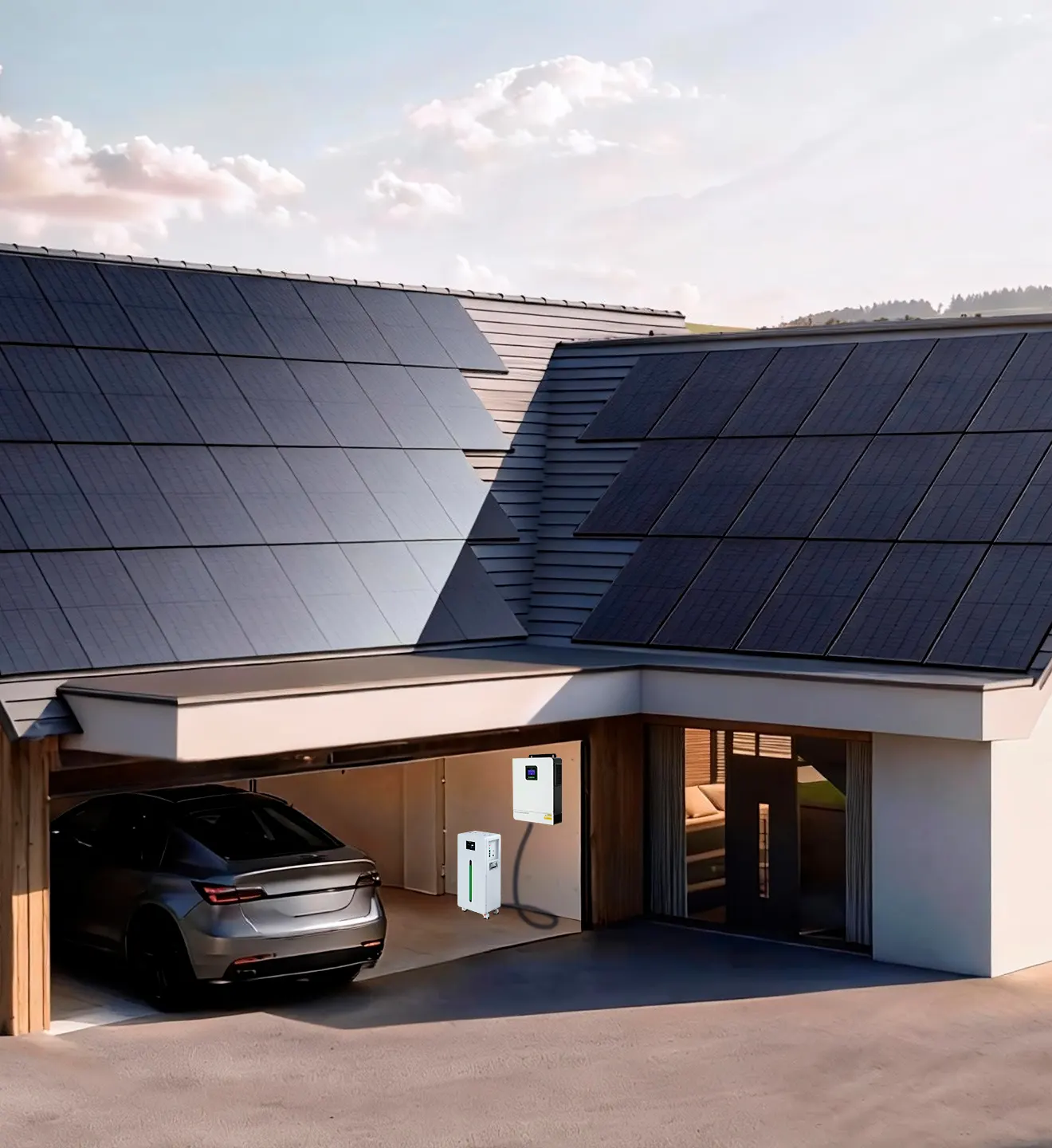 THON hybrid inverter with 120–450V wide PV input range illustration