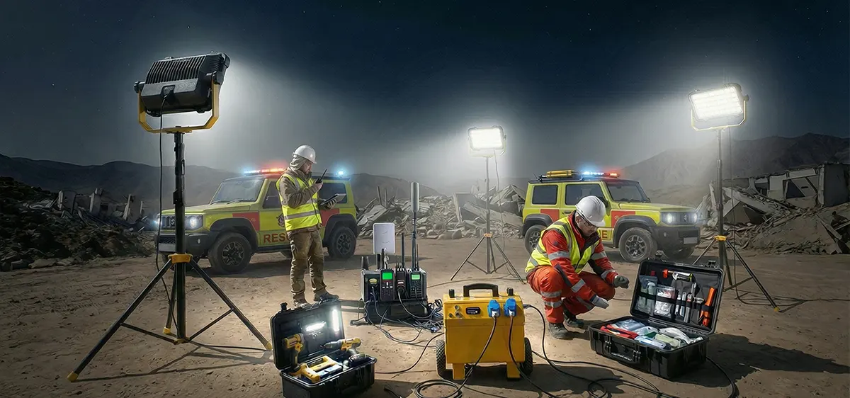 ePull Energy Emergency Portable Power for Nighttime Repair and Rescue Operations