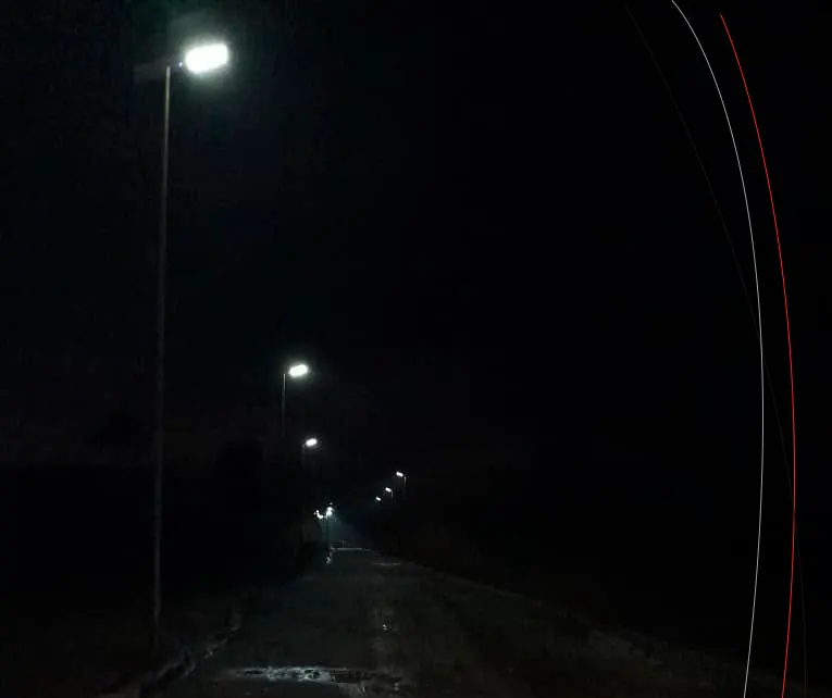 تم تركيب 0418 مصباح الشارع LED 0418 المثبت - عرض تأثير الإضاءة الليلية 2