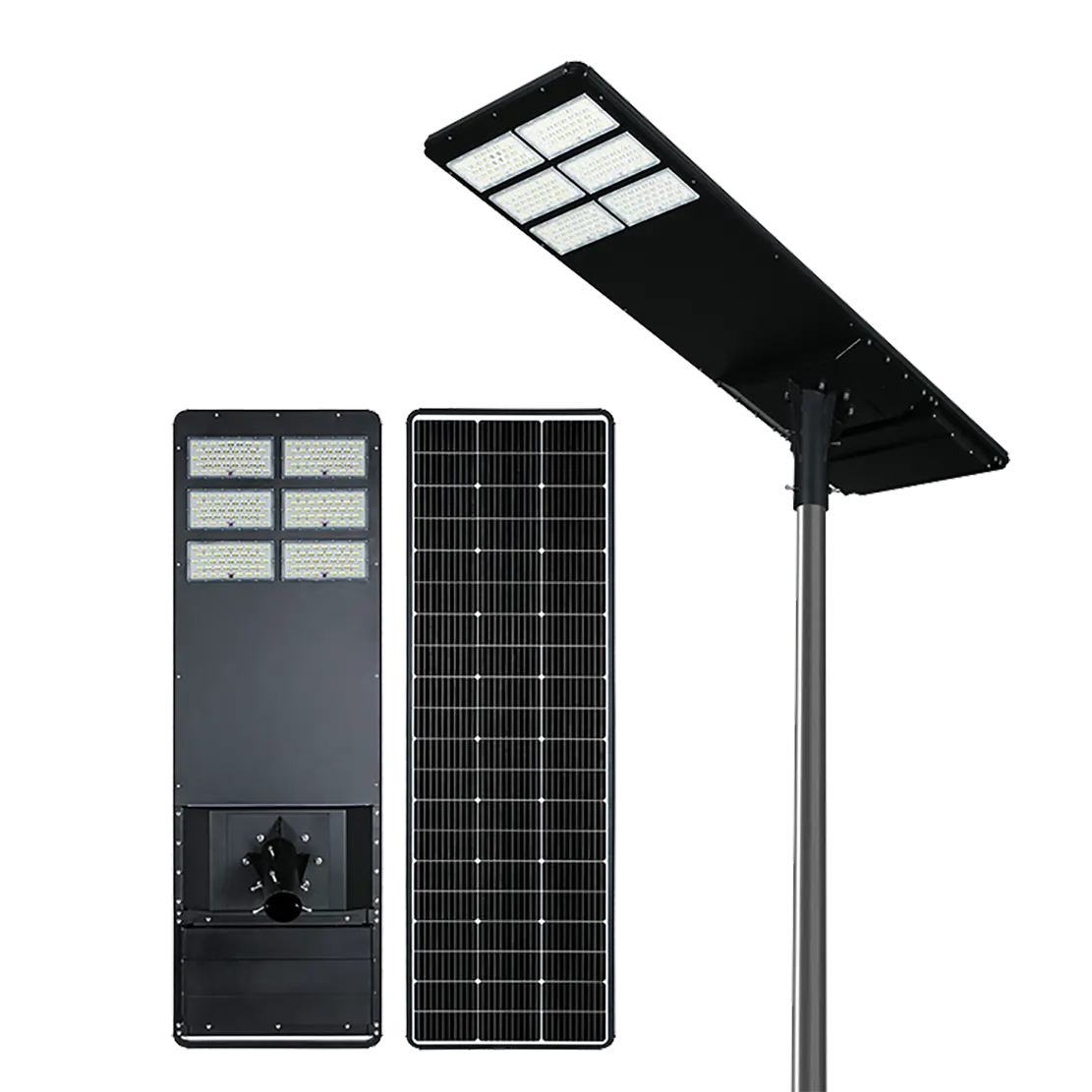 Front and back view of 0412 solar LED street light