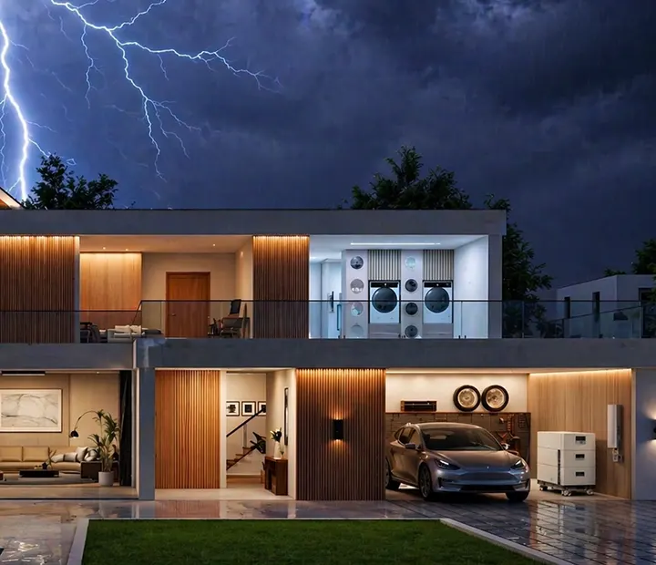 El sistema de almacenamiento doméstico DQ1911 sirve como fuente de alimentación doméstica de reserva durante los cortes de electricidad